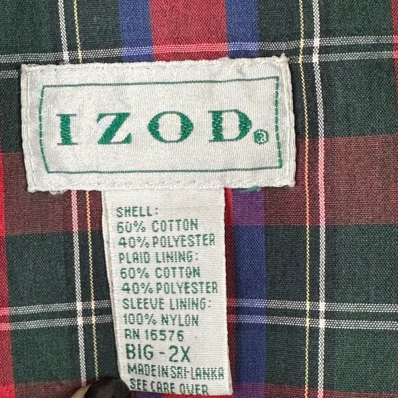 Vintage Izod Men's Full Zip Wind Breaker Jacket - Picture 3 of 6